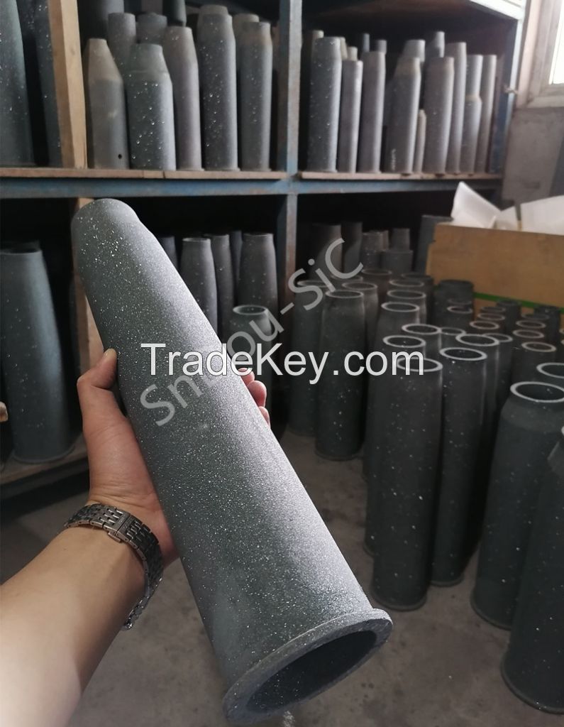 RSiC burner nozzle ReSiC flame tubes with 1650C recrystallized silicon carbide by Tangshan SnDou SiC Ceramics