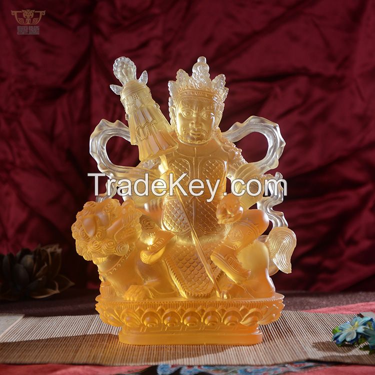 Liuli Medicine Green Tara Buddha Kwan-yin Bodhisattva Size padmasambhava H12cm