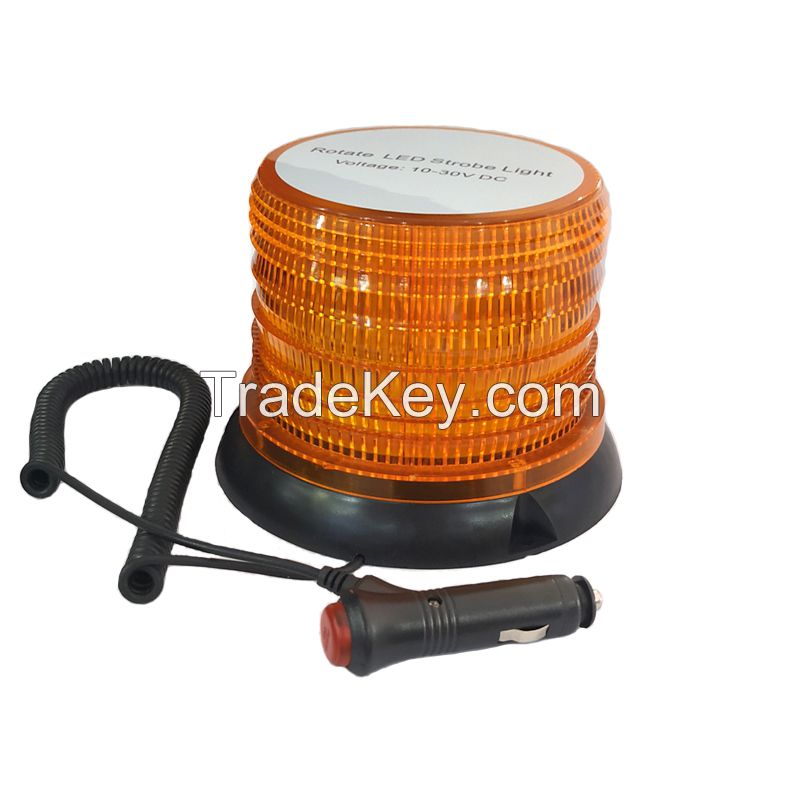 14W waterproof magnet screws mount amber shell led flashing rotary