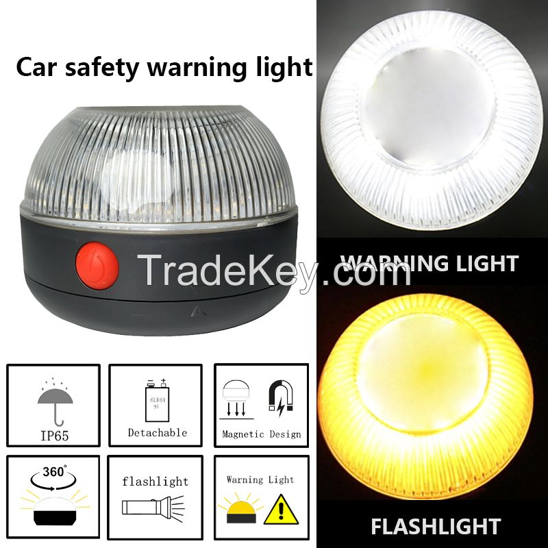 small round led warning camping lights led warning lights magnetic wireless warning led strobe light magnetic