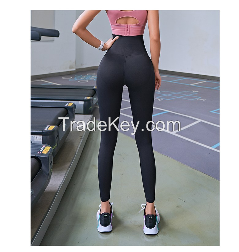 Fitness Women Corset Push Hip Postpartum High Waist Yoga Black Pants Workout Leggings Sportswear Gym Running Training Tights