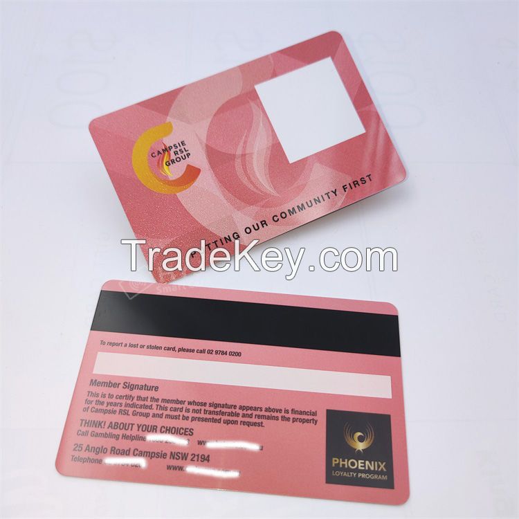 Custom plastic pvc magnetic stripe card printing