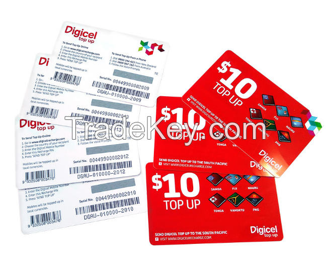 CMYK printing paper prepaid phone card telecom scratch card