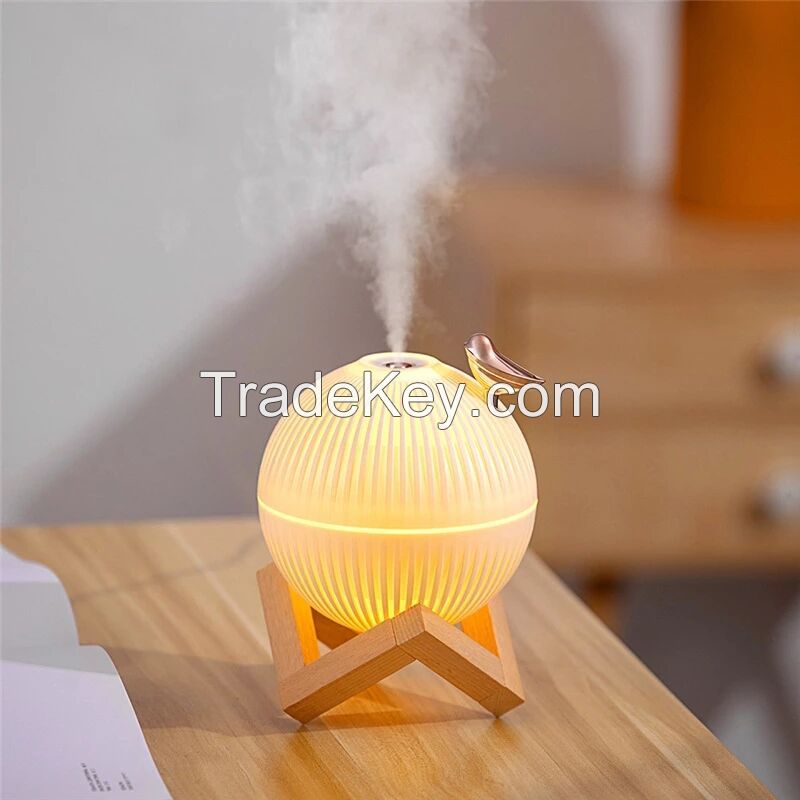 330ml USB Ultrasonic Cool Mist Maker Air Humidifier with Warm LED Lamp