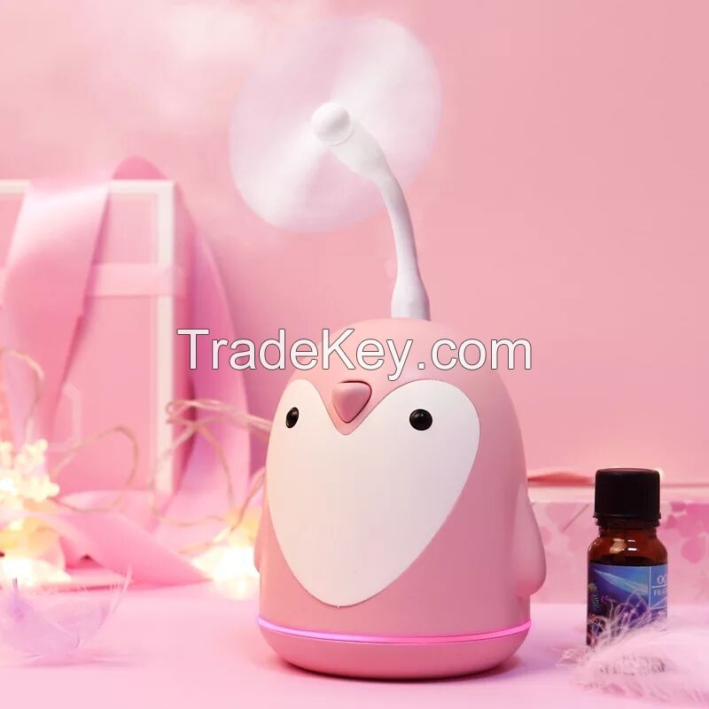 220ml Aroma Humidifier Cute Penguin USB Air Diffuser For Home Office C