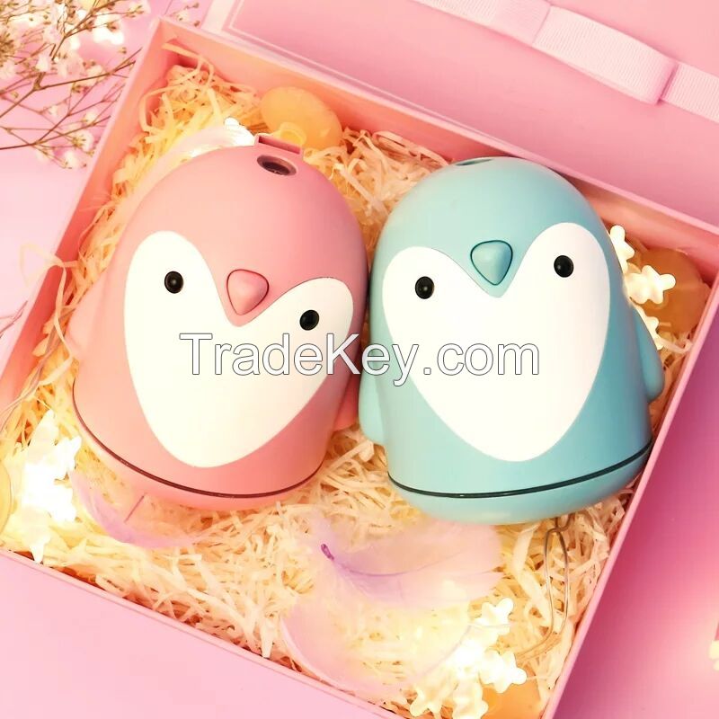 220ml Aroma Humidifier Cute Penguin USB Air Diffuser For Home Office C