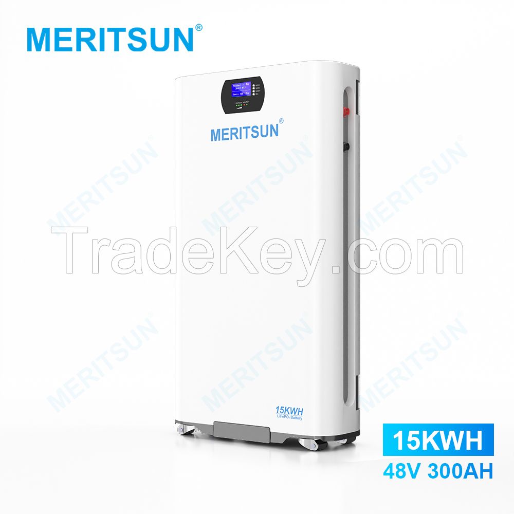 Meritsun 15kwh Powerwall Lithium ion Battery Pack 48v 300ah Solar Energy Storage Battery