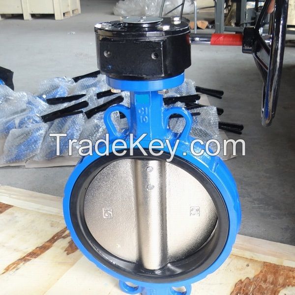 Resilient Seated Concentric Type Ductile Cast Iron Industrial Control Wafer Butterfly Valves with EPDM PTFE PFA Rubber Lining API/ANSI/DIN/JIS/ASME/Awwa