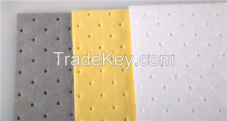 High Quality 100%pp Grey White Universal Oil Only Absorbent Pads For Spill Control With Fast Shipping