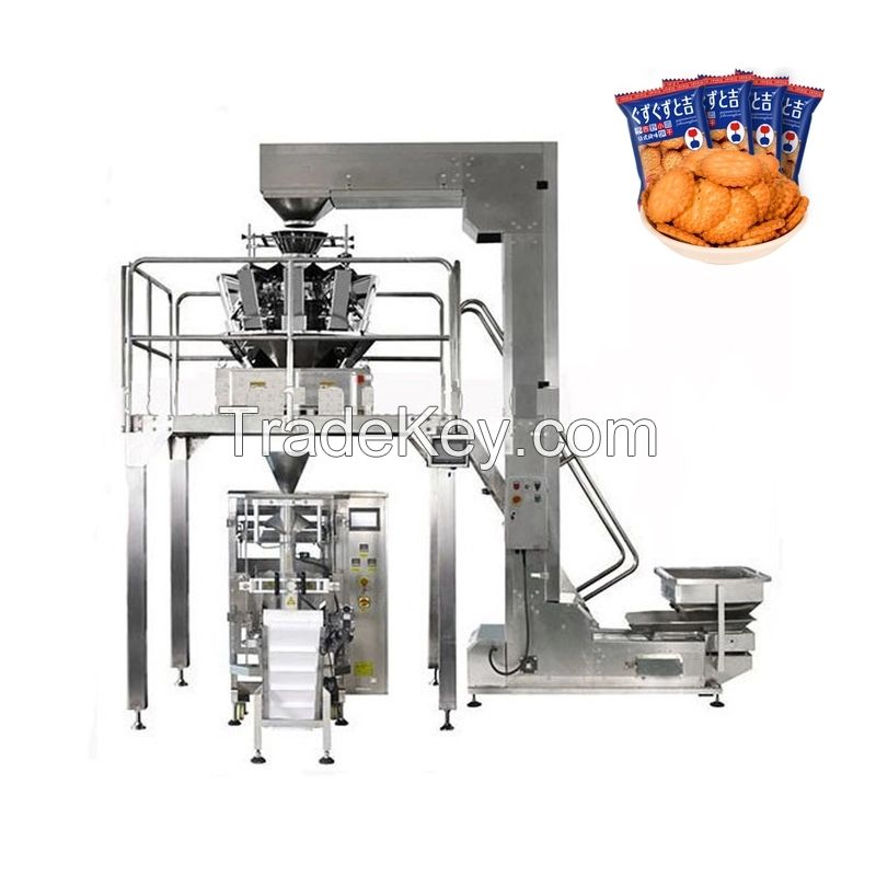50g 100g Weighing Food Snack Biscuit Cookies Automatic Vertical Packing Machine