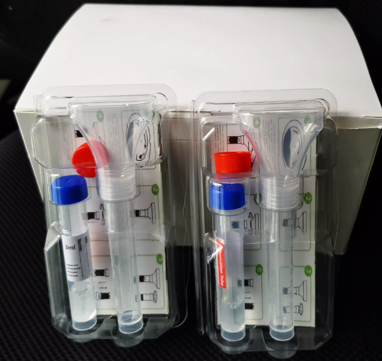 Saliva antigen test kit DNA sample collector kit sampling Tube Funnel viral sample Tube VTM PCR test