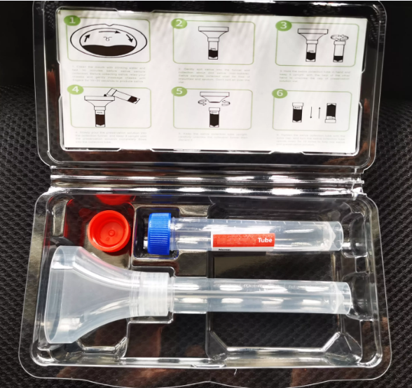 Covid-19 virus sampling saliva collection kit 5ml/10ml tube with solution DNA sampling collect kit PCR test