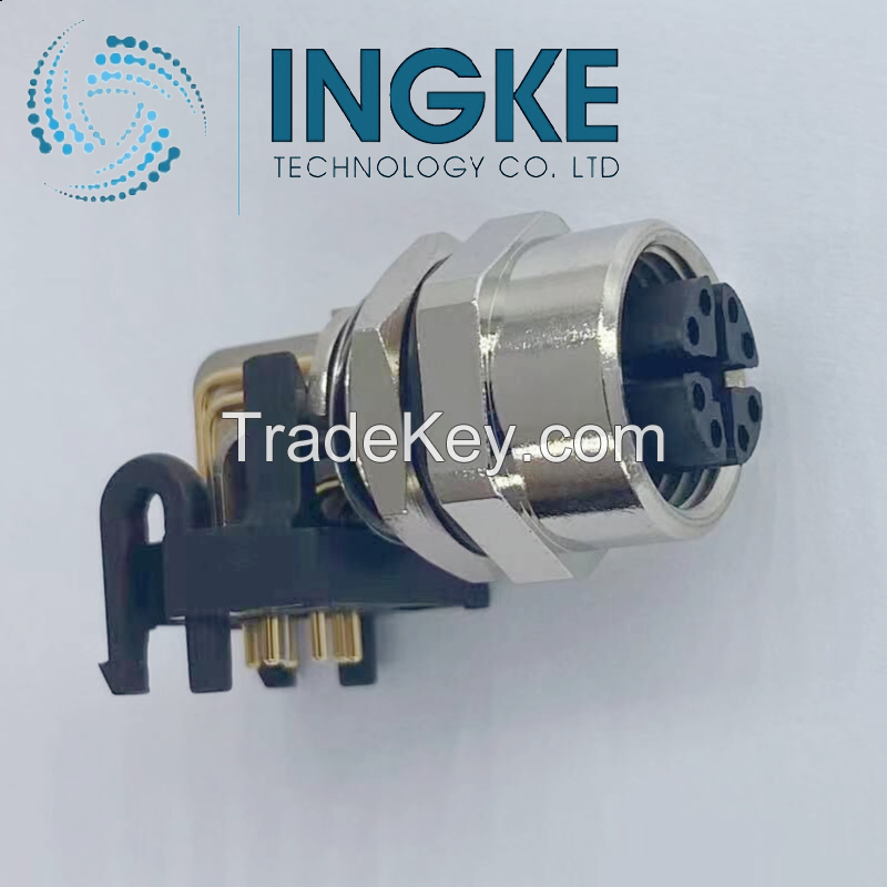 INGKE YKM12-WG08X22A Direct substitution MMT471A315  PC board jack M12, X-coded, 8-pole, IP67, 90Â° angled