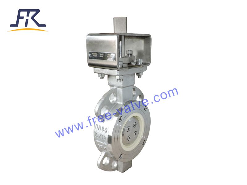 Bare Stem stainless steel wafer type Ceramic butterfly Valve for for pulp & paper factory
