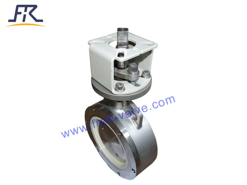 Bare Stem stainless steel wafer type Ceramic butterfly Valve for for pulp & paper factory
