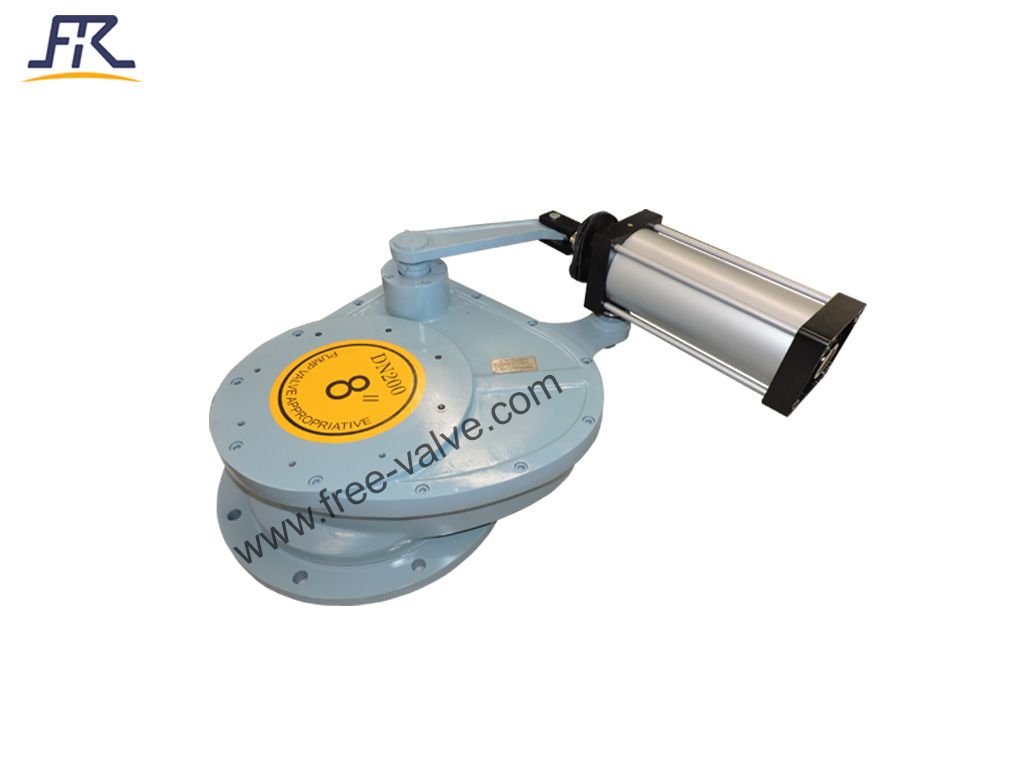 FRZ643TC short structure Pneumatic Swing Ceramic disc Feeding Valve for Replacing dome valve at coal power plants