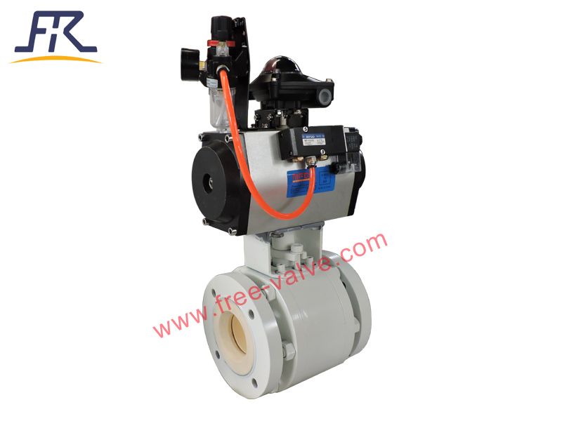 Pneumatic A105 material with Ceramic Lined Ball Valve