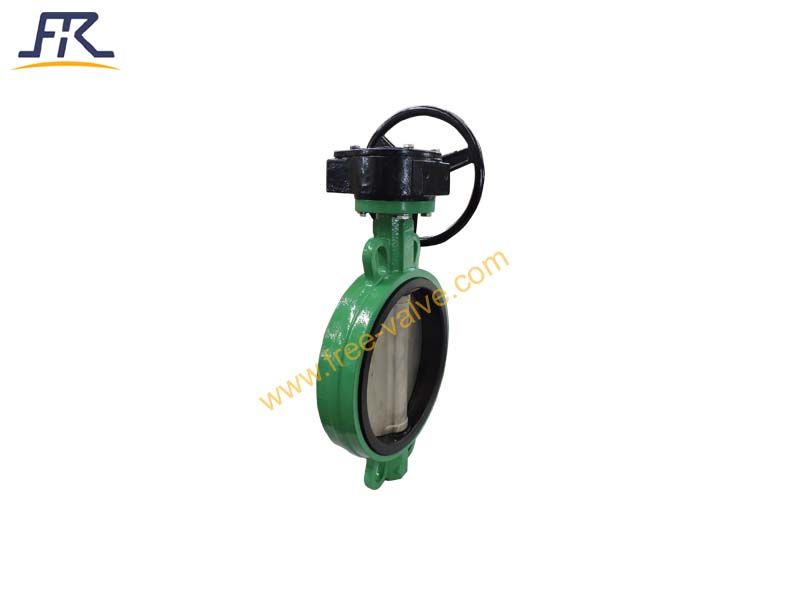 Manual Operation EPDM rubber lined Wafer Ductile Iron Butterfly Valve