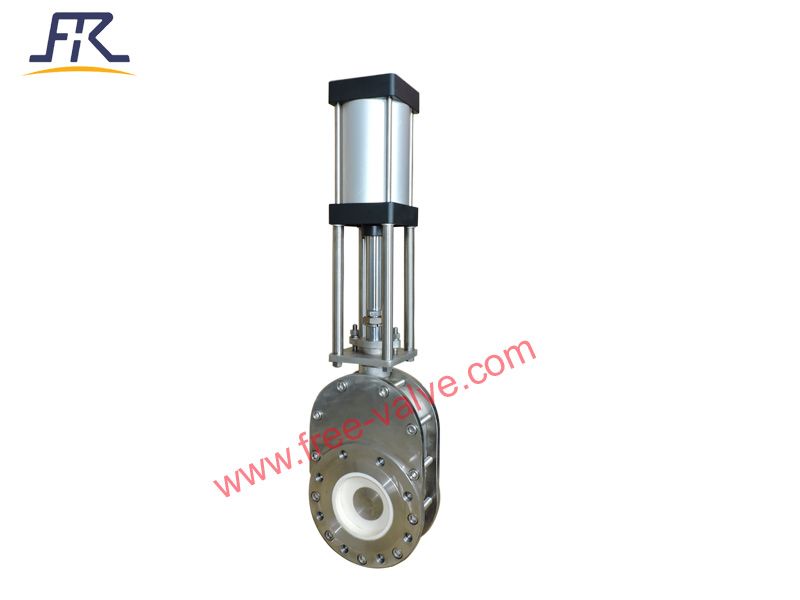 5 Inch Class 150 Stainless Steel Pneumatic Ceramic Double Disc Gate Valve