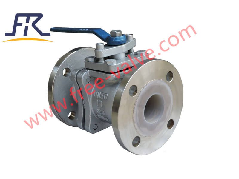 FRQ41F46 Flange Fluorine Lined Ball Valve with manual operation