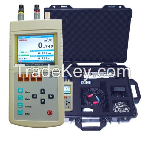 non contact portable clamp on ultrasonic flowmeter with USB data logger