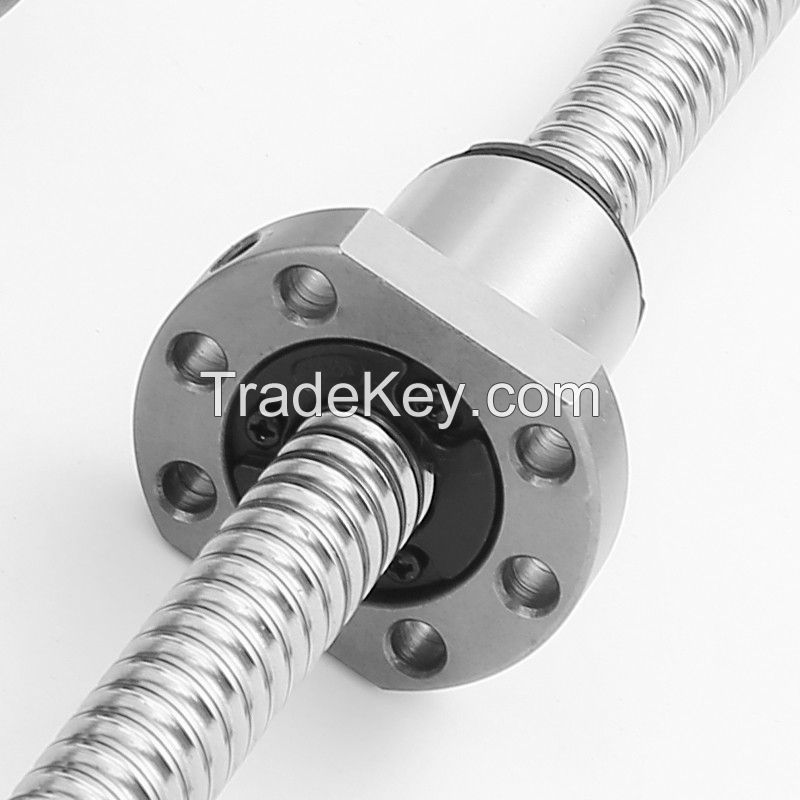 rolled ballscrew and fk12 cnc lead screw and nut roller screw