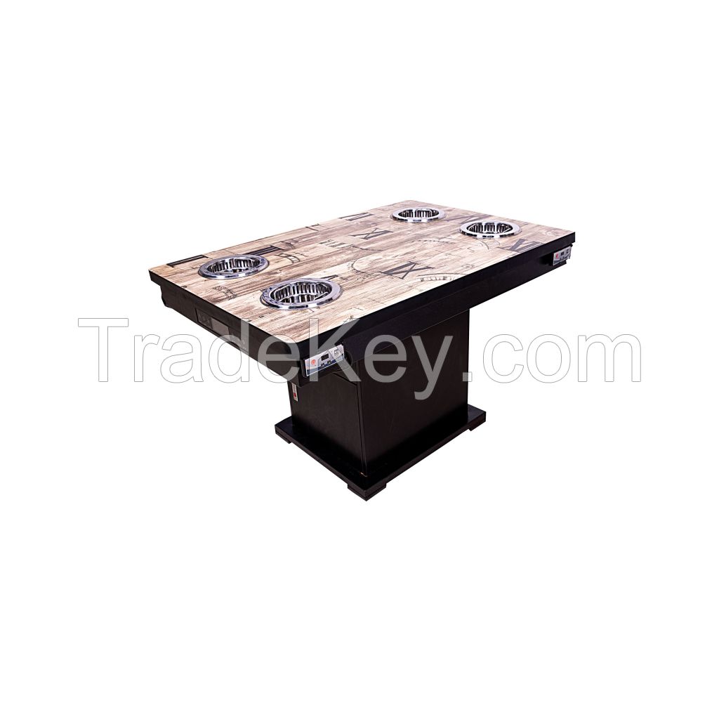 Foshan factory price restaurant hot pot table Four small round hot pot for commercial used