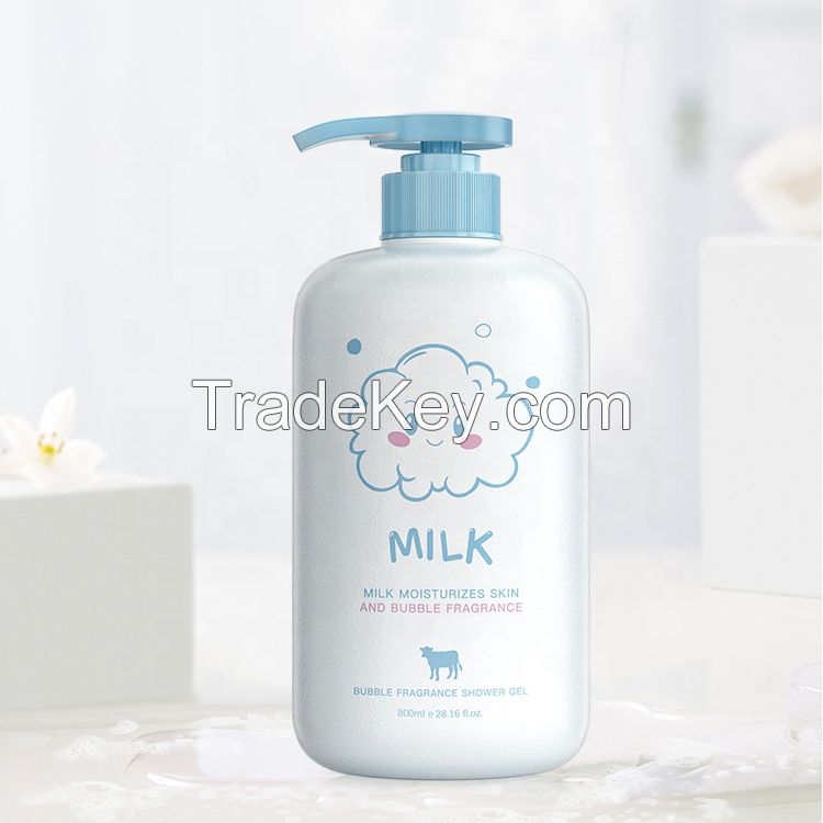 High Quality Private Label Whitening Organic Body Wash Oem Milk Body Wash Skin Whitening Body Wash for Women Adults Female 800ml