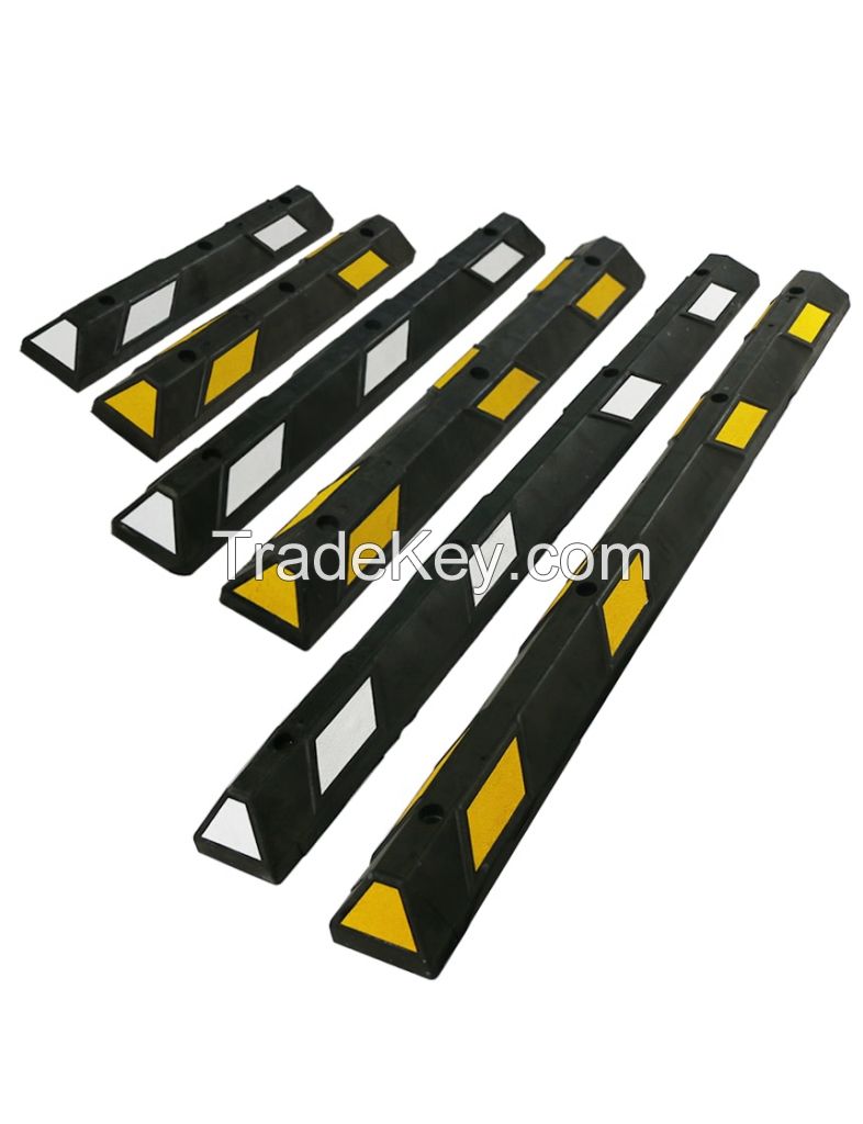 48  inch rubber parking  stop  with reflective tapes