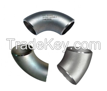 Butt-welding Pipe Fittings Stainless Steel Pipe Fittings ASTM A403 WP316 Steel Elbow LR / SR 90 DEG BW ENDS