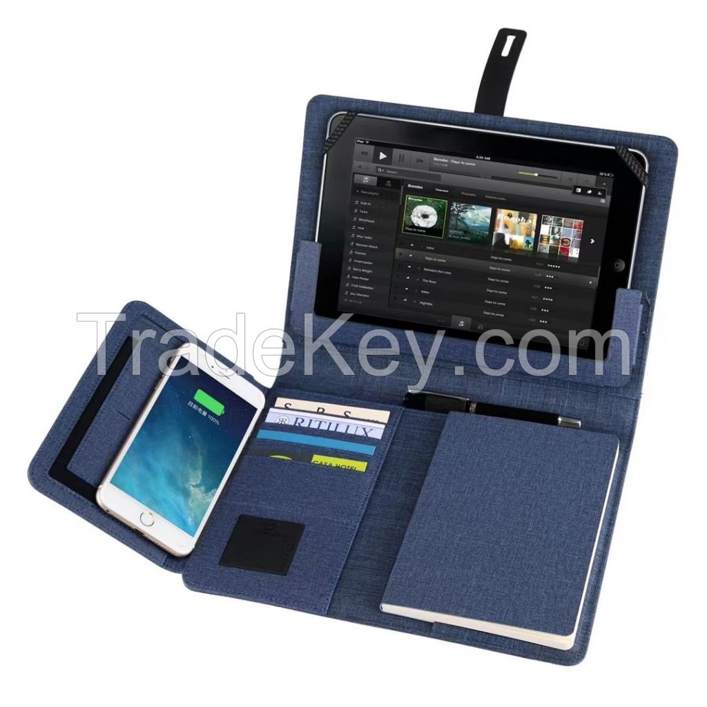 New Style Business Multifunctional Ipad Notebook with Power Bank /Wireless Function
