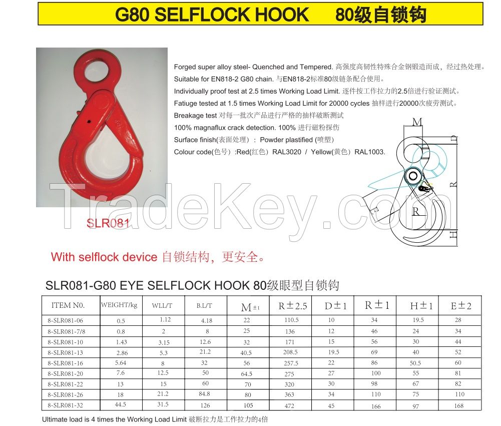 G80 Eye Self Locking Hook
