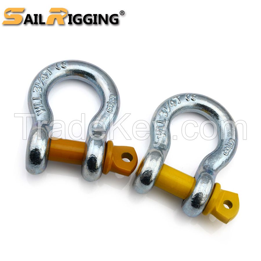 Shackle Price G209 U.S. Type Galvanized Steel Forged Screw Pin Anchor Bow Shackle