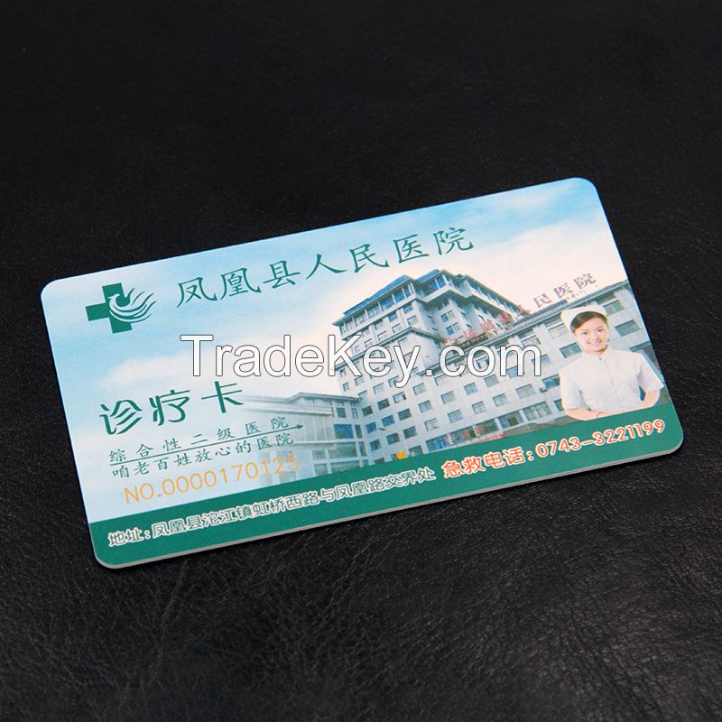 Medical card characteristic Non-contact smart card sensitive Good encryption performance, high temperature resistance