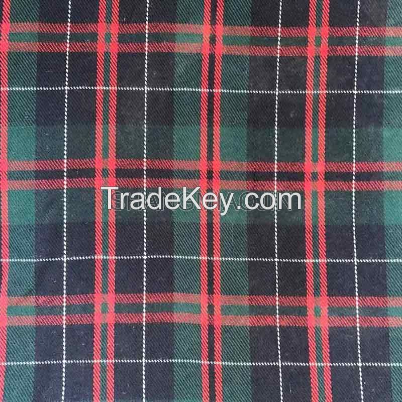 New Plain Weave TR Fabric Spring and Summer Shirt School Group Yarn-dyed Plaid