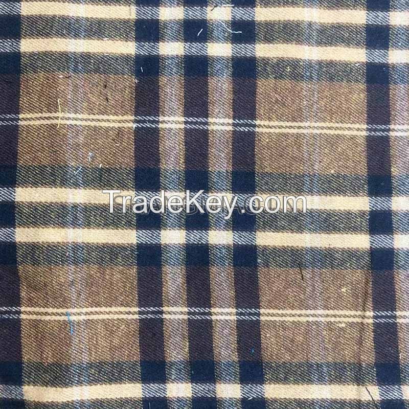 Fashion Lining Polyester Cotton Flannel New Plaid Fabric
