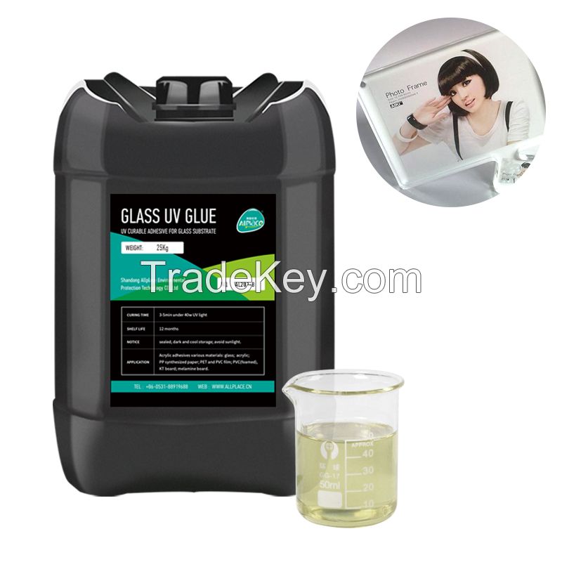 Allplace UV Glass Adhesive Glue for Bonding Glass to Glass photo paper PP Paper PVC Paper Fast Curing Strong Adhesion