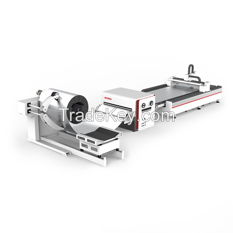 Steel Coils Laser Metal Cutting Machine with Decoiling and Levelling 