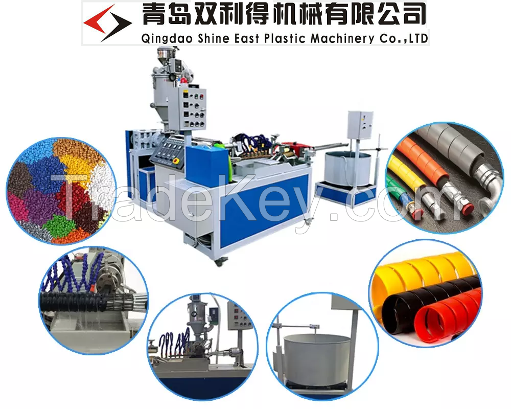 Shine East Spiral cable tidy wrap management sleeve making machine