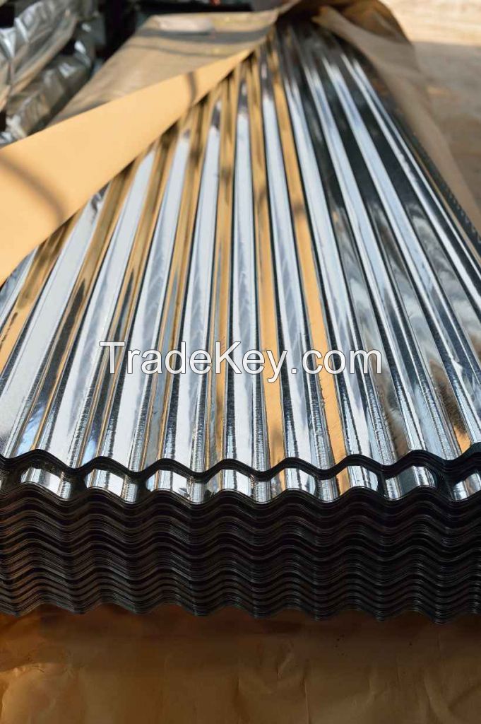 Corrugated steel roofing sheets