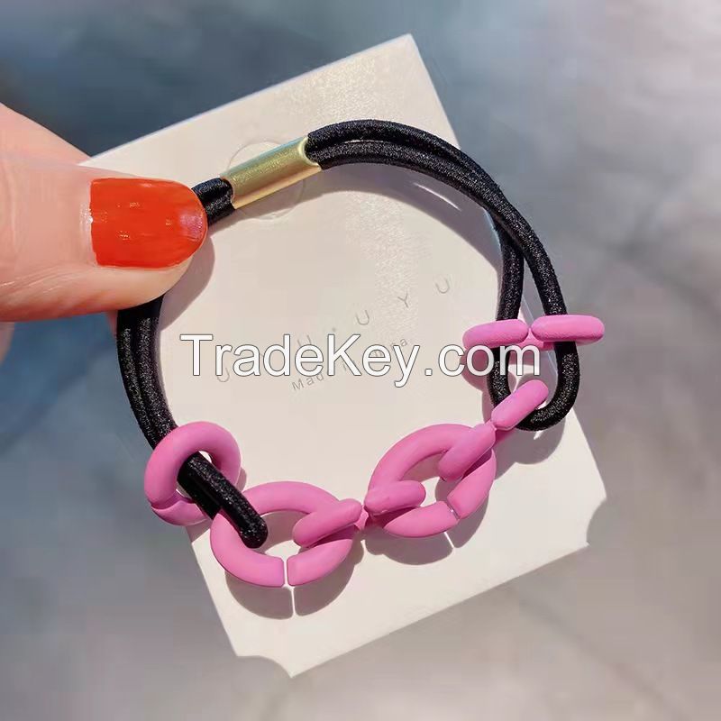 Simple Candy Color Headband with Hoops