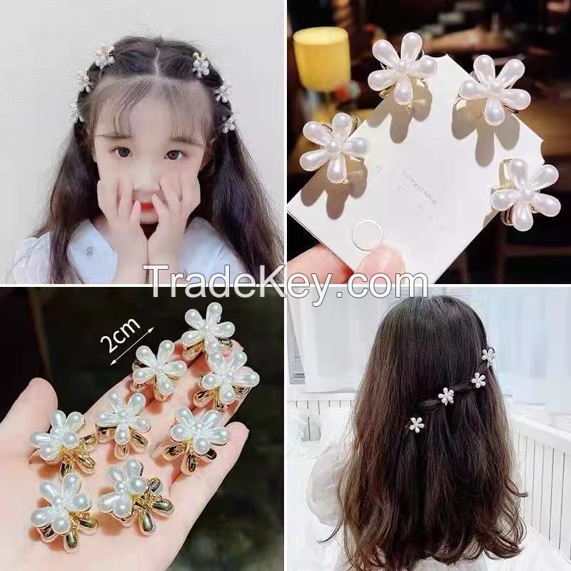 Children's Little Pearl Flower Hair Grab Clip