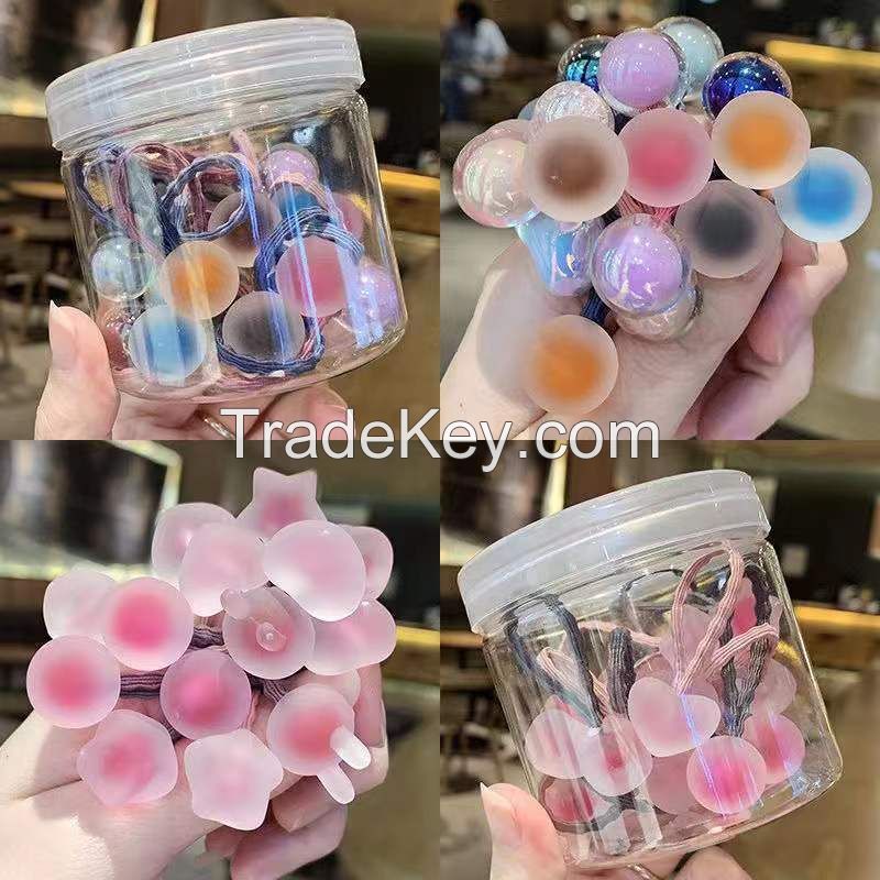 Candy Color Cartoon Hair Ring 20pcs One Set