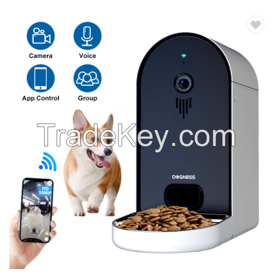 Smart cat bowl wifi app voice stainless steel food dispenser bowl dog pet feeder with HD camera