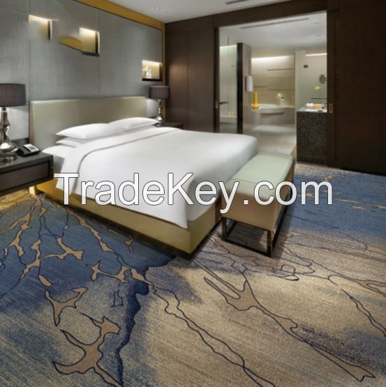 Luxury Commercial Hospitality Carpet 100% Nylon Printing Dye Method For Room