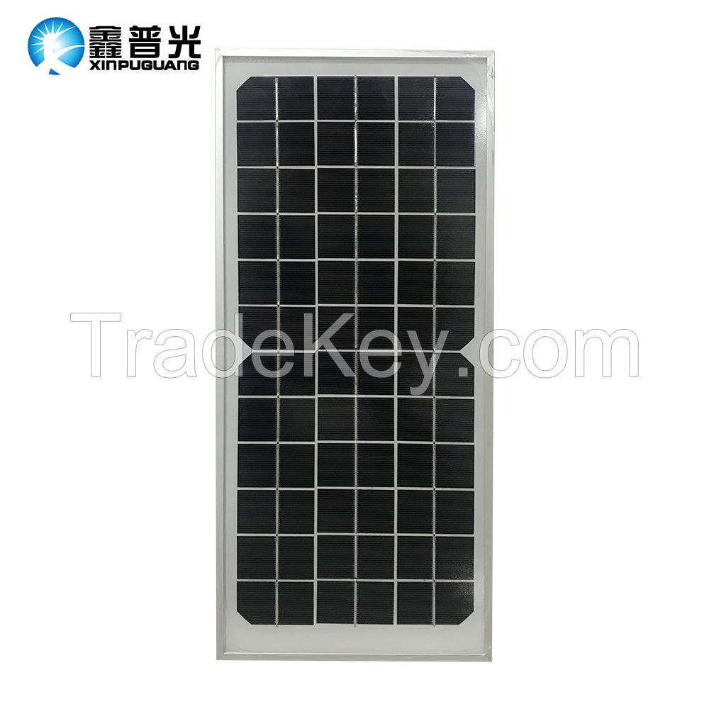 10W 18V Monocrystalline Glass Solar Panel For Monitor Light And Charger from china