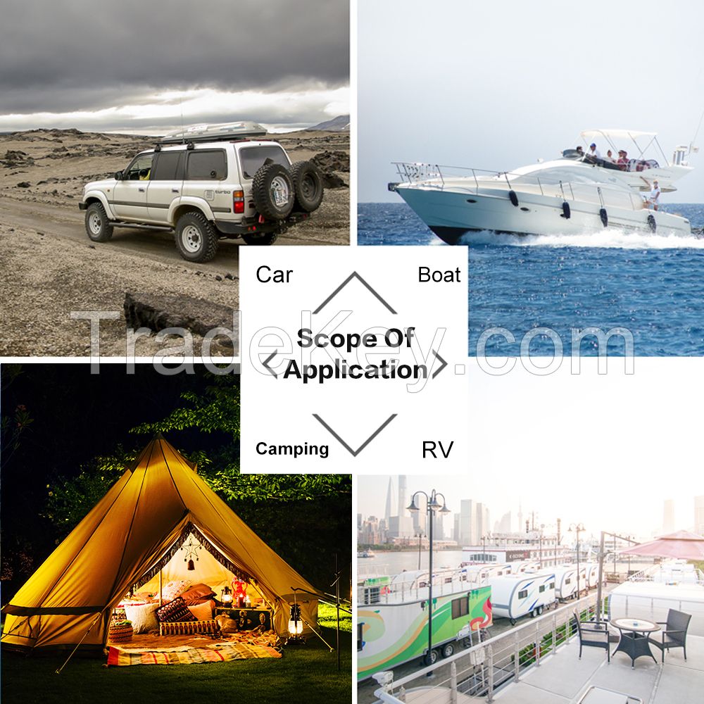 Solarparts 18V 200W Portable Solar Energy Solar Kit For RV Boat Caravan