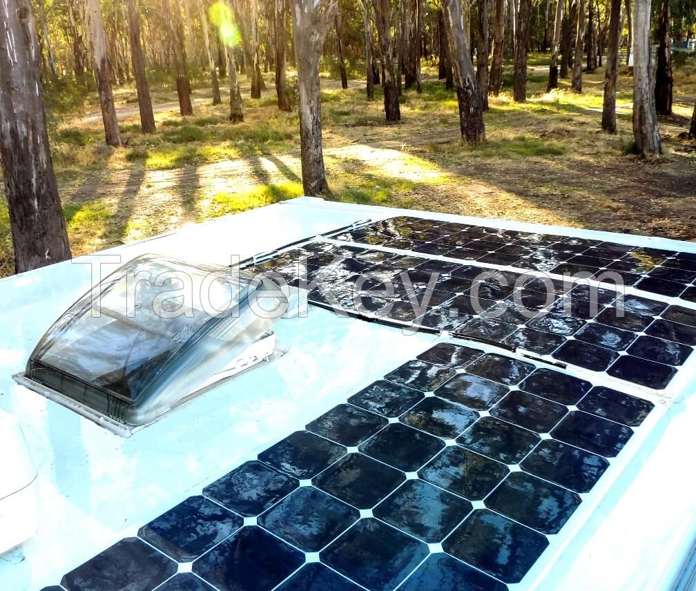 Solarparts 18V/100W Solar Kits for RV/Marine/Outdoor Using