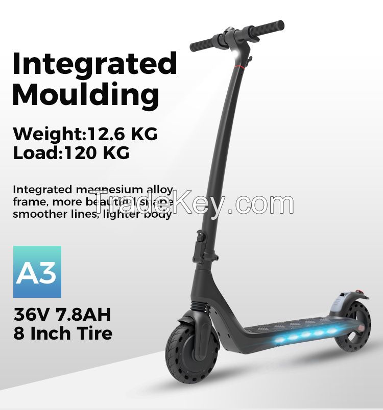 A3 folding electric scooter two wheels 36V/7.8AH350W power kick scooters hotsale scooters electric for adults