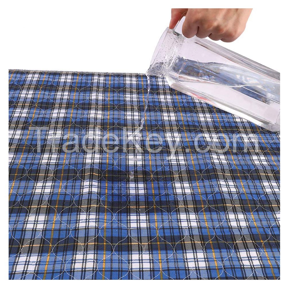 Factory Direct Wholesale Plaid Washable Underpad For Bed